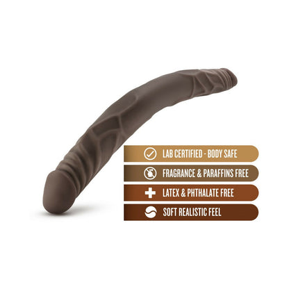 DR. SKIN 14 IN. DOUBLE DILDO BROWN