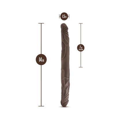 DR. SKIN 14 IN. DOUBLE DILDO BROWN