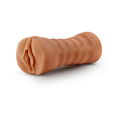 M FOR MEN SOFIA VAGINA STROKER WITH BULLET VIBRATOR TAN