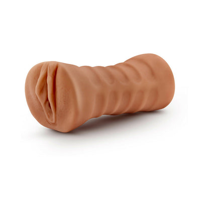 M FOR MEN JULIETA VAGINA STROKER WITH BULLET VIBRATOR TAN