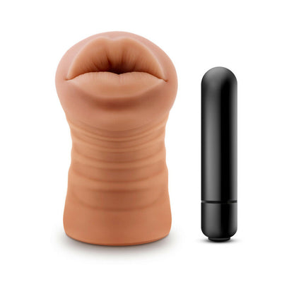 BLUSH - M FOR MEN ISABELLA ORAL STROKER WITH BULLET VIBRATOR TAN