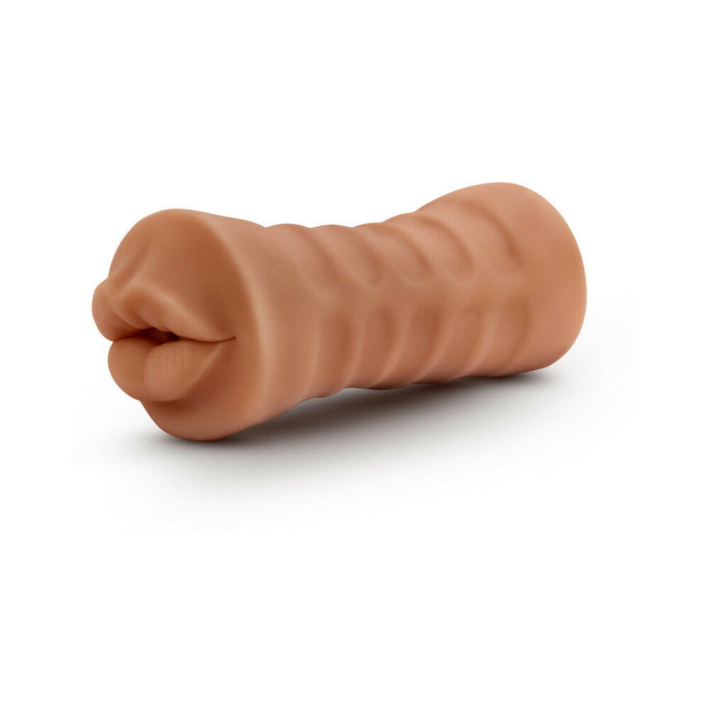 BLUSH - M FOR MEN ISABELLA ORAL STROKER WITH BULLET VIBRATOR TAN