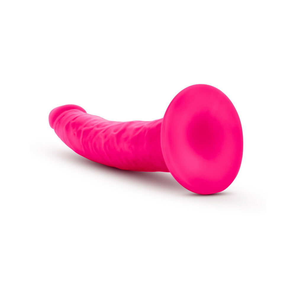 NEO ELITE 7.5 IN. SILICONE DUAL DENSITY DILDO NEON PINK