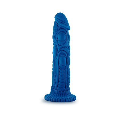 THE REALM DRAKEN 7.5 IN. SILICONE LOCK ON FANTASY DILDO BLUE
