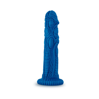 THE REALM DRAKEN 7.5 IN. SILICONE LOCK ON FANTASY DILDO BLUE