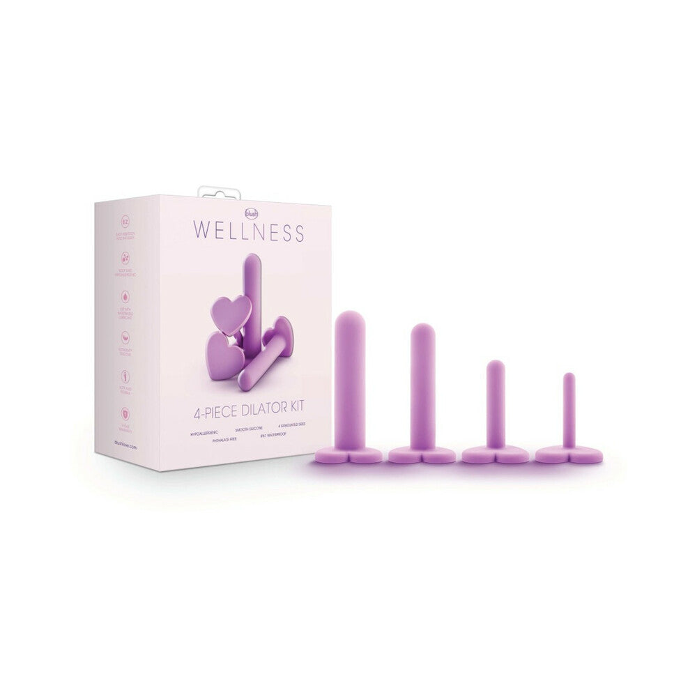 WELLNESS 4-PIECE SILICONE DILATOR KIT PURPLE