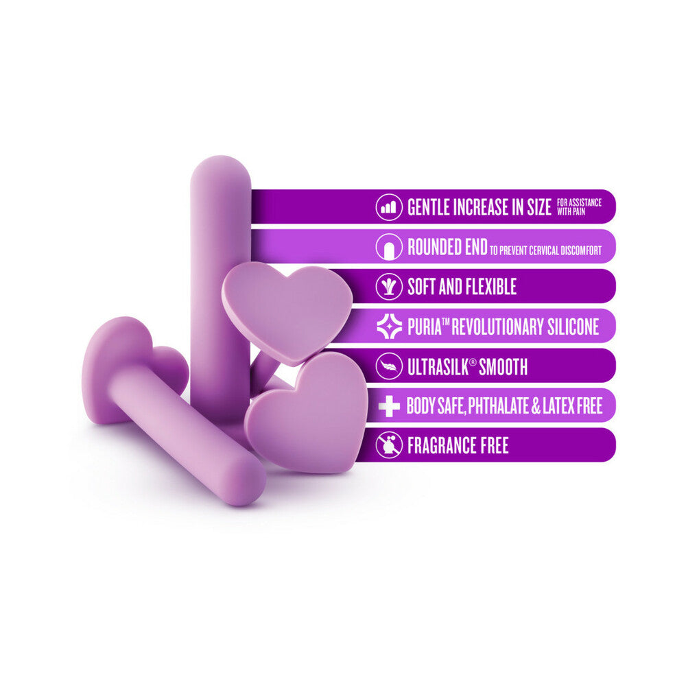 WELLNESS 4-PIECE SILICONE DILATOR KIT PURPLE