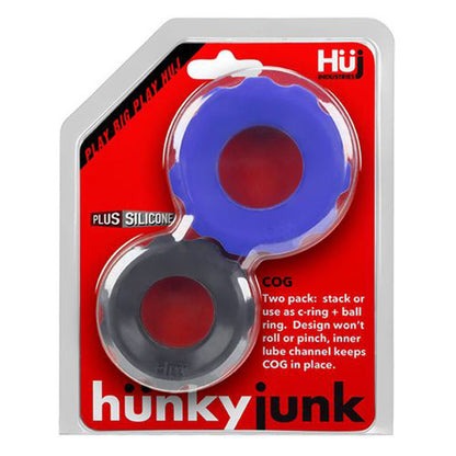HUNKYJUNK COG 2 SIZE C-RING, PACK, COBALT / TAR