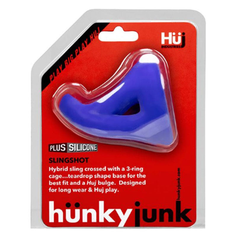OXBALLS - CABESTRILLO DE 3 ANILLOS EN FORMA DE LÁGRIMA AZUL COBALTO DE HUNKYJUNK