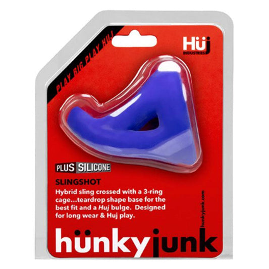 OXBALLS - CABESTRILLO DE 3 ANILLOS EN FORMA DE LÁGRIMA AZUL COBALTO DE HUNKYJUNK