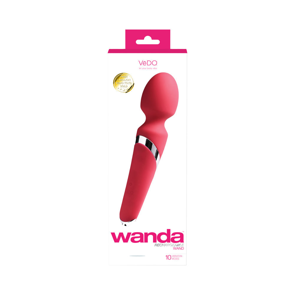 VEDO WANDA RECHARGEABLE WAND VIBE - FOXY PINK