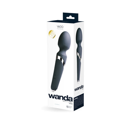 VEDO WANDA RECHARGEABLE WAND VIBE - JUST BLACK
