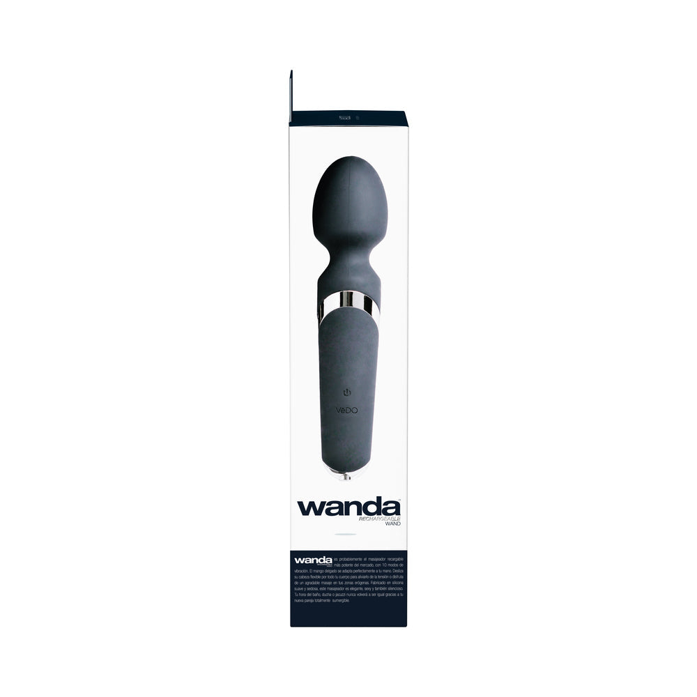VEDO WANDA RECHARGEABLE WAND VIBE - JUST BLACK