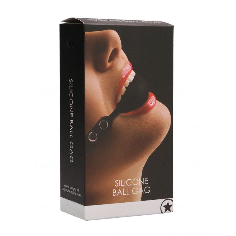 OUCH! ADJUSTABLE SILICONE BALL GAG BLACK