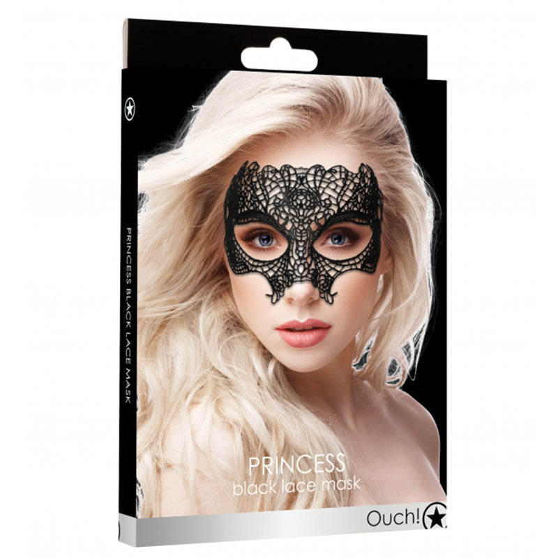 SHOTS - OUCH! PRINCESS LACE EYE MASK BLACK