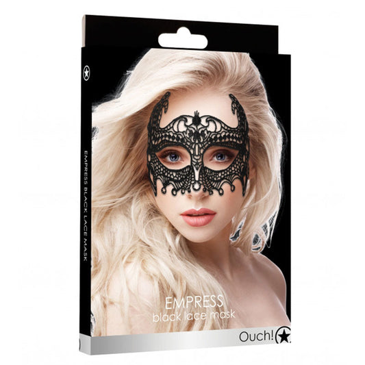 OUCH! EMPRESS LACE EYE MASK BLACK