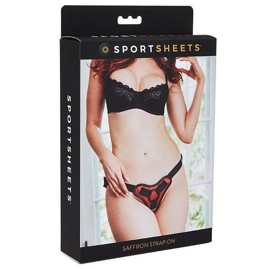 SPORTSHEETS SAFFRON ADJUSTABLE STRAP-ON HARNESS RED