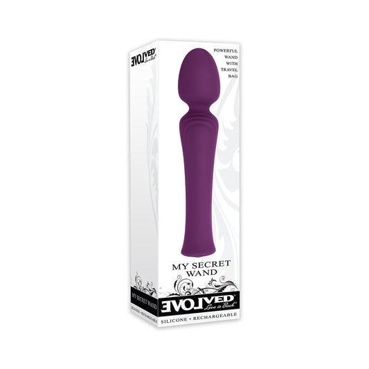 EVOLVED - MY SECRET WAND RECHARGEABLE SILICONE WAND VIBRATOR PURPLE