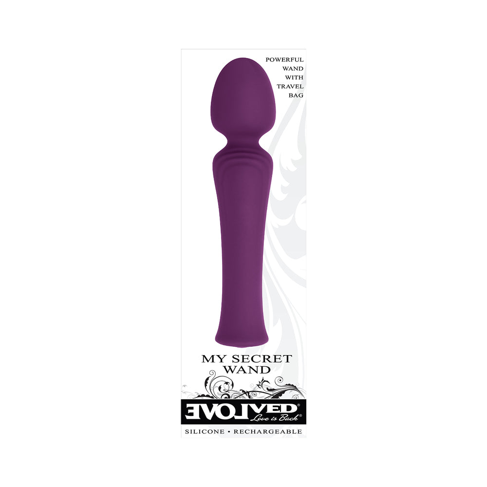 EVOLVED - MY SECRET WAND RECHARGEABLE SILICONE WAND VIBRATOR PURPLE