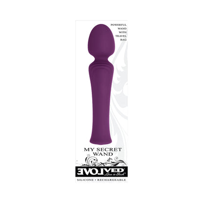 EVOLVED MY SECRET WAND RECHARGEABLE SILICONE WAND VIBRATOR PURPLE