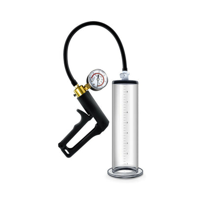 BLUSH - PERFORMANCE VX7 VACUUM PENIS PUMP WITH BRASS TRIGGER & PRESSURE GAUGE CLEAR
