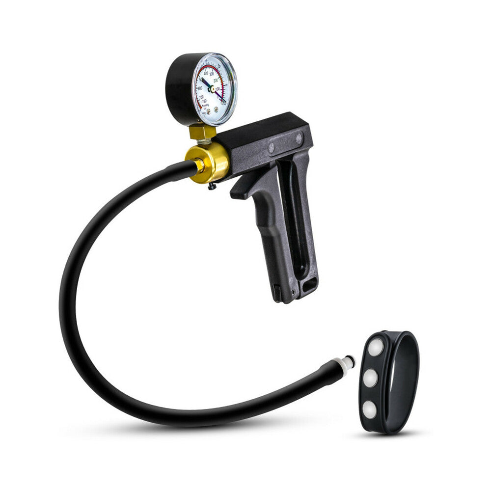 PERFORMANCE GAUGE PUMP TRIGGER WITH SILICONE TUBING & SILICONE COCK STRAP BLACK