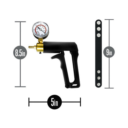 PERFORMANCE GAUGE PUMP TRIGGER WITH SILICONE TUBING & SILICONE COCK STRAP BLACK