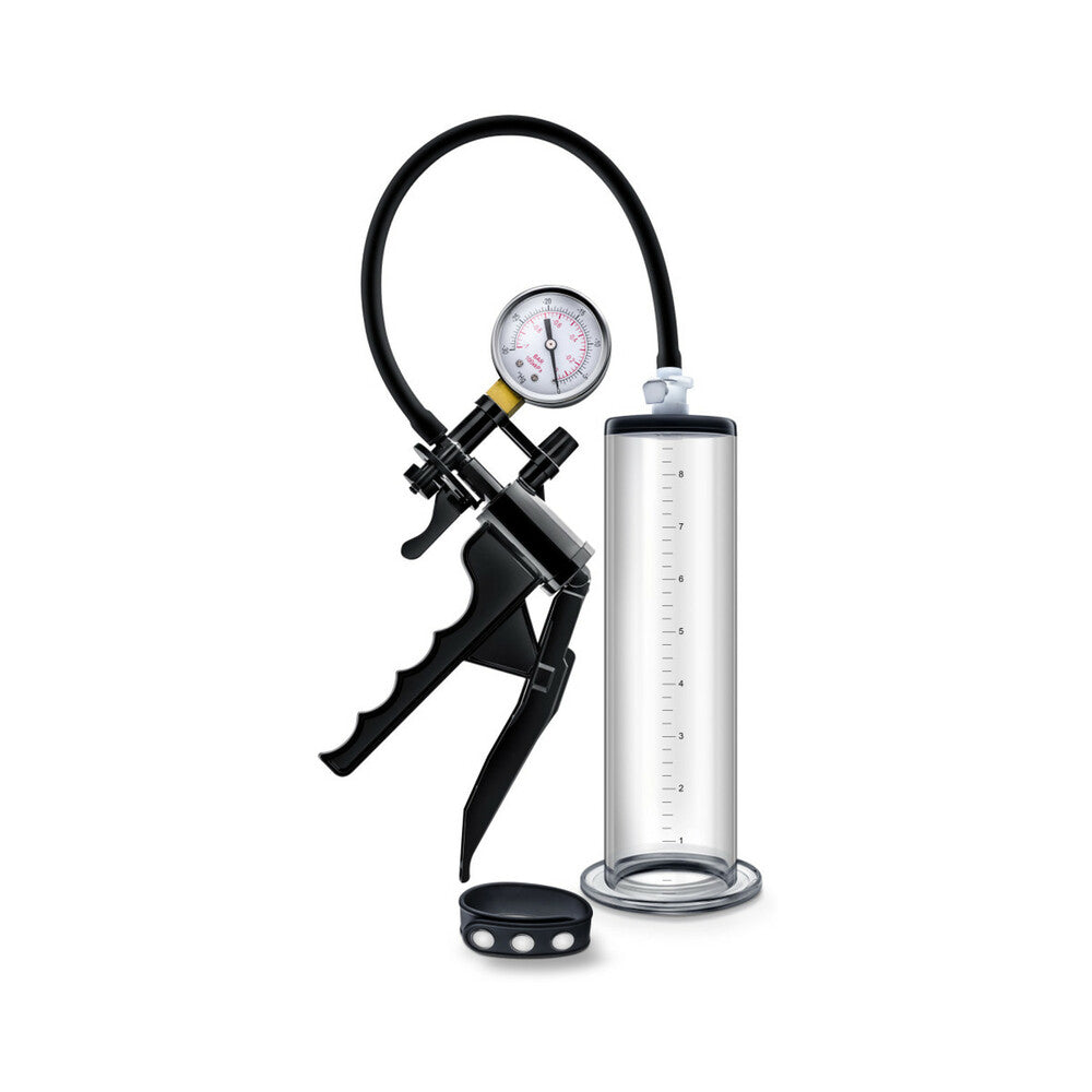 BLUSH - PERFORMANCE VX8 PREMIUM PENIS PUMP SYSTEM WITH SILICONE COCK STRAP CLEAR