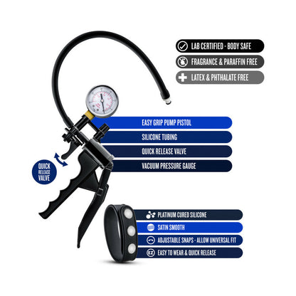 PERFORMANCE GAUGE PUMP PISTOL WITH SILICONE TUBING & SILICONE COCK STRAP BLACK