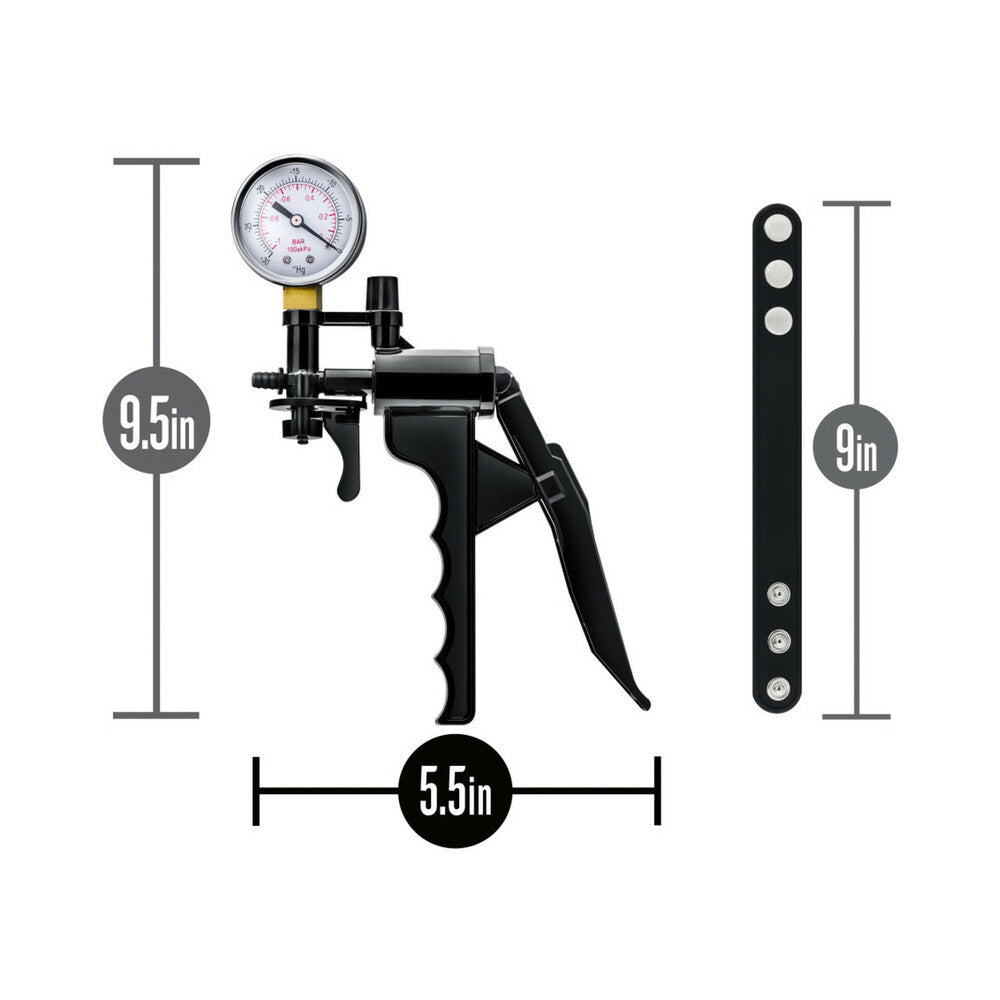 PERFORMANCE GAUGE PUMP PISTOL WITH SILICONE TUBING & SILICONE COCK STRAP BLACK