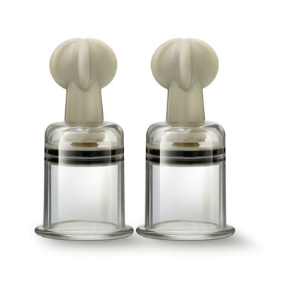 BLUSH - TEMPTASIA CLIT AND NIPPLE TWIST SUCKERS 2-PIECE SET LARGE CLEAR