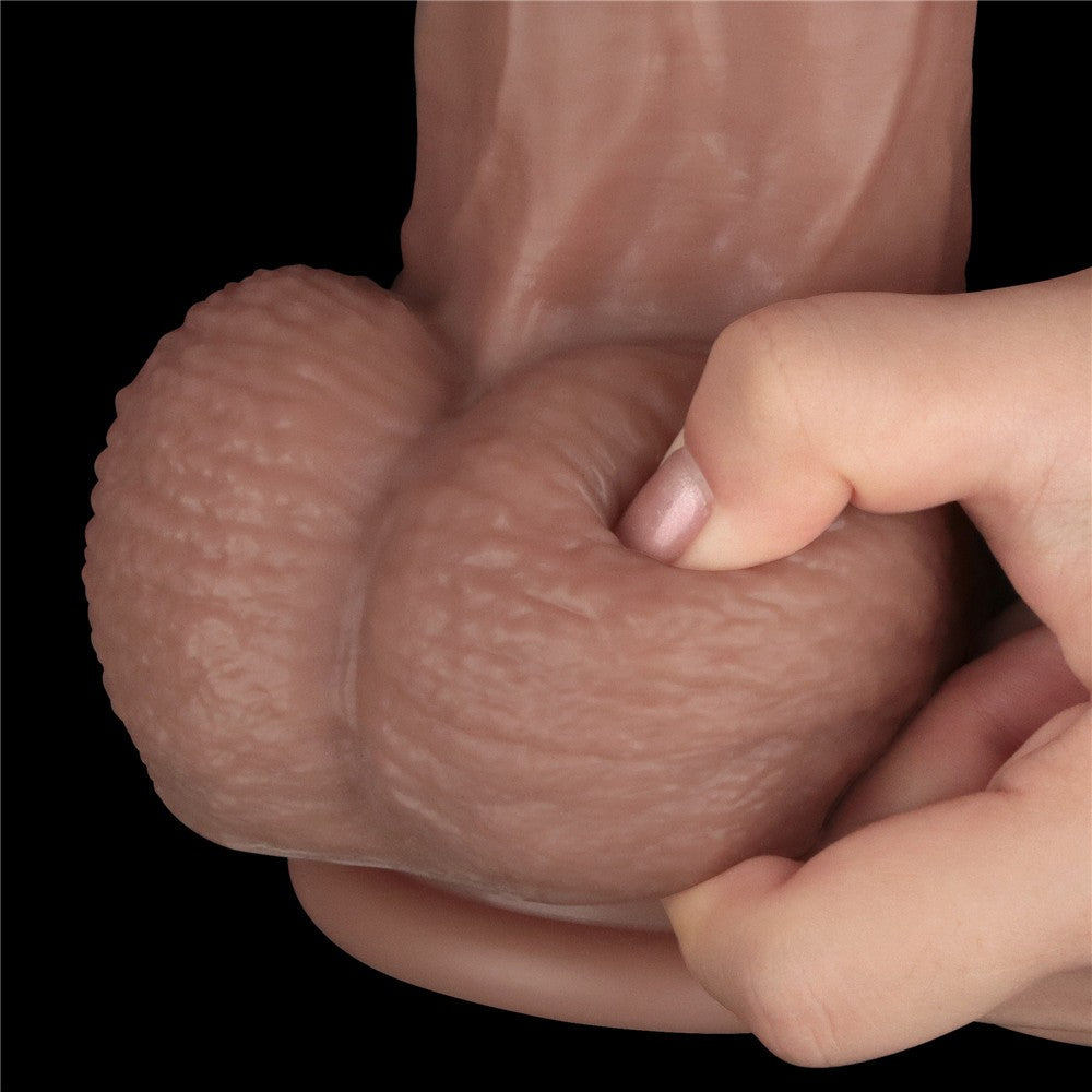 LOVETOY - 14.5'' DUAL LAYERED BENDABLE SILICONE COCK XXL(FLESH)