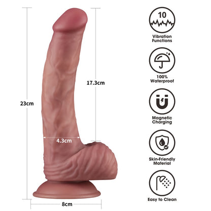 LOVETOY - 9'' VIBRATING DUAL DENSITY POWER COCK