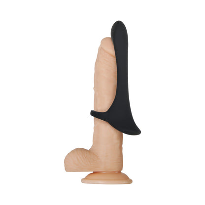 ZERO TOLERANCE COCK ARMOR RECHARGEABLE VIBRATING SILICONE COCK SHEATH BLACK