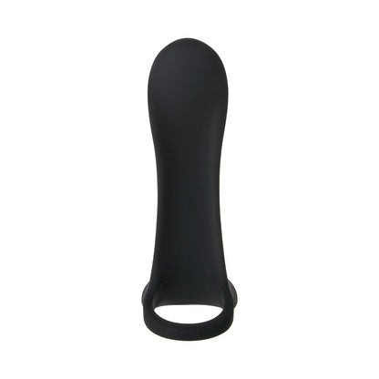 ZERO TOLERANCE - COCK ARMOR RECHARGEABLE VIBRATING SILICONE COCK SHEATH BLACK