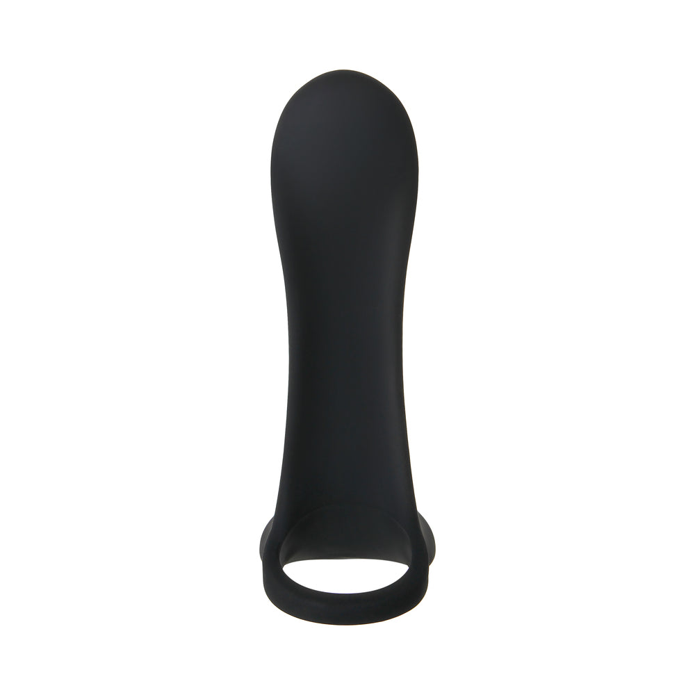 ZERO TOLERANCE COCK ARMOR RECHARGEABLE VIBRATING SILICONE COCK SHEATH BLACK