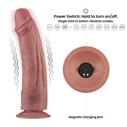 LOVETOY - 10.5'' VIBRATING DUAL DENSITY POWER COCK