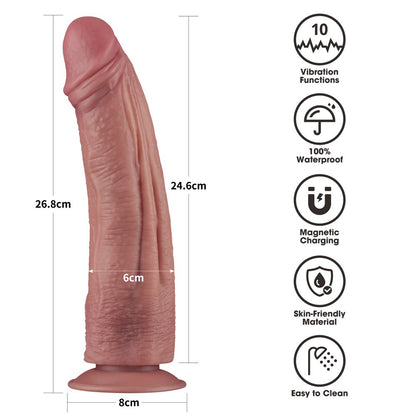 LOVETOY - 10.5'' VIBRATING DUAL DENSITY POWER COCK