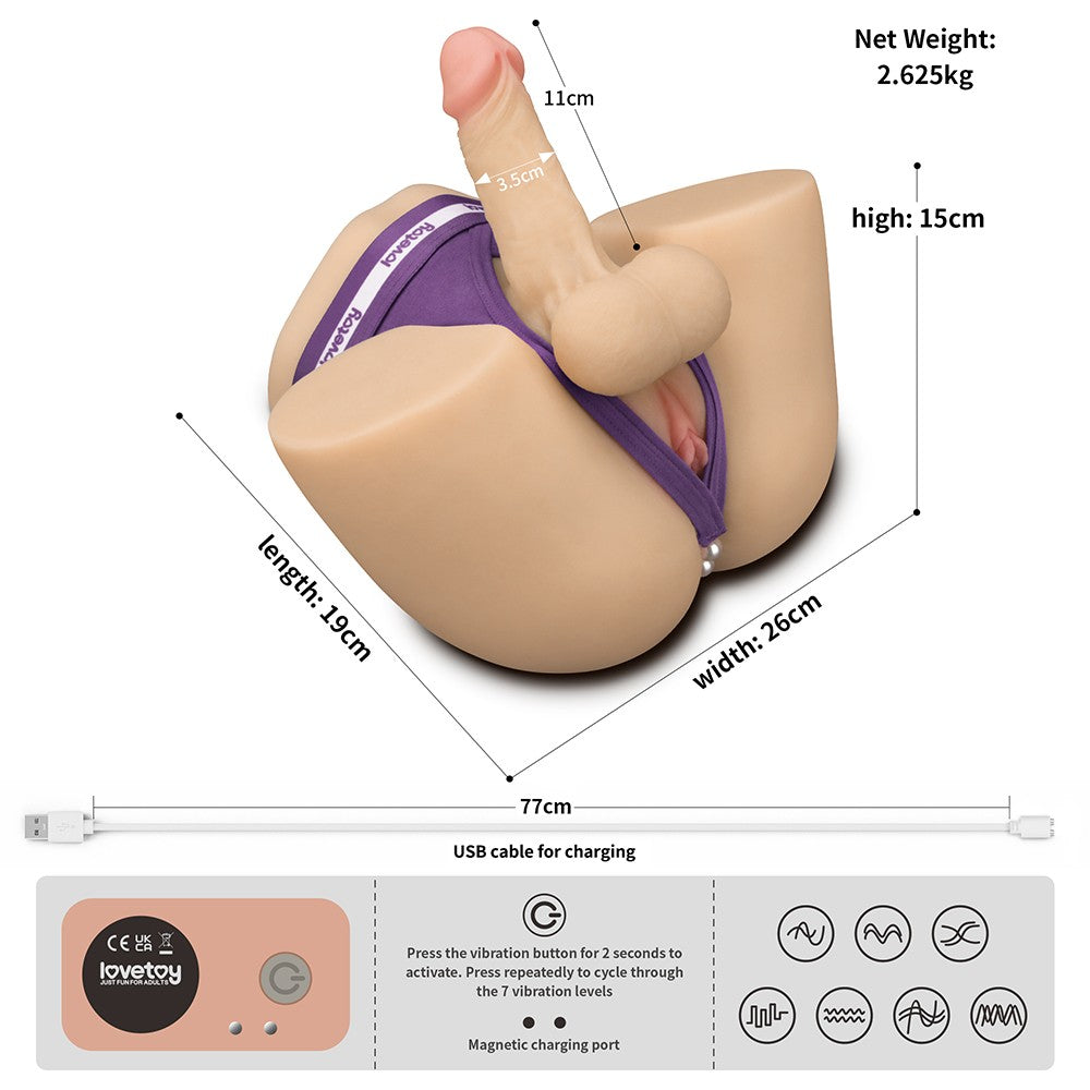 LOVETOY - STREETGIRL'S DUAL MOTOR SENSATION PULSE WITH DILDO