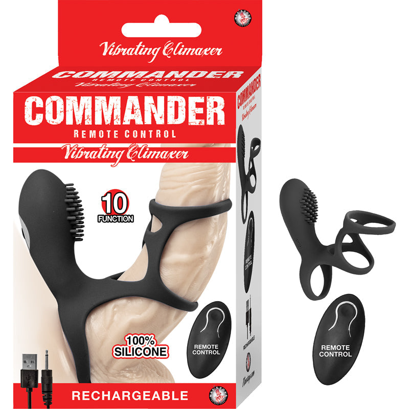 COMMANDER REMOTE CONTROL VIBRATING CLIMAXER BLACK