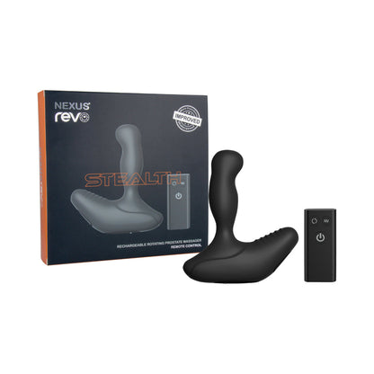 NEXUS - REVO STEALTH REMOTE CONTROL ROTATING PROSTATE MASSAGER - BLACK
