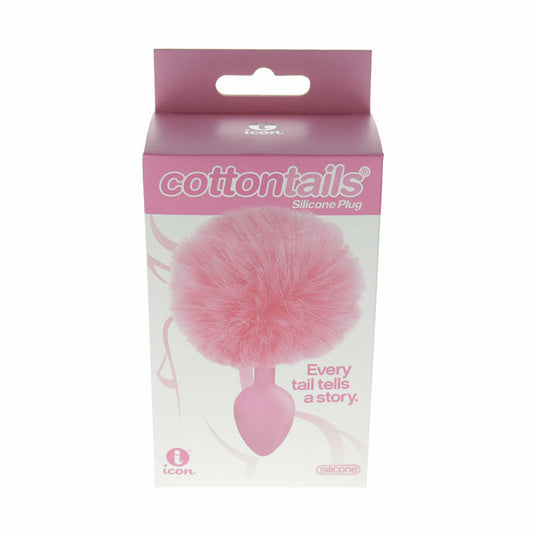 ICON BRANDS - THE 9''S COTTONTAILS SIOICONE BUNNY TAIL BUTT PLUG PINK