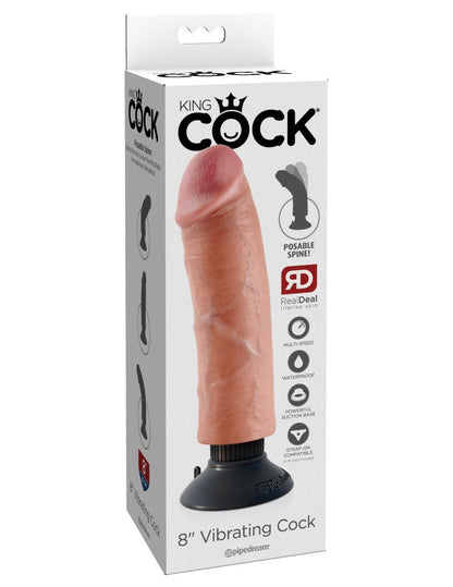 PIPEDREAM - KING COCK - 8" VIBRATING COCK LIGHT