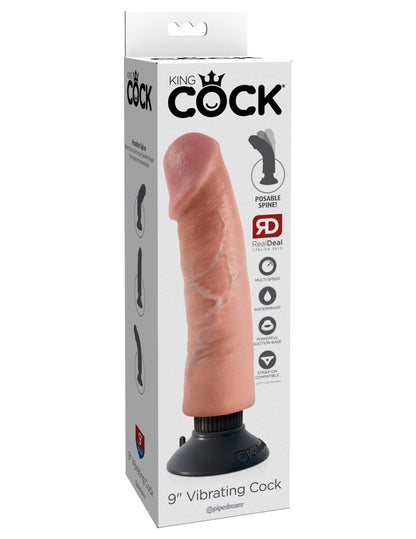 PIPEDREAM - KING COCK - 9" VIBRATING COCK  LIGHT