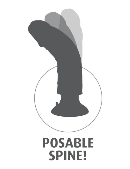 PIPEDREAM - KING COCK - 7" VIBRATING COCK WITH BALLS  LIGHT