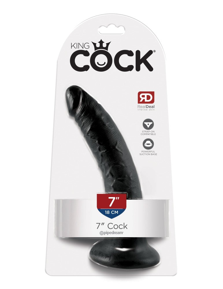 PIPEDREAM - KING COCK - 7" COCK  BLACK