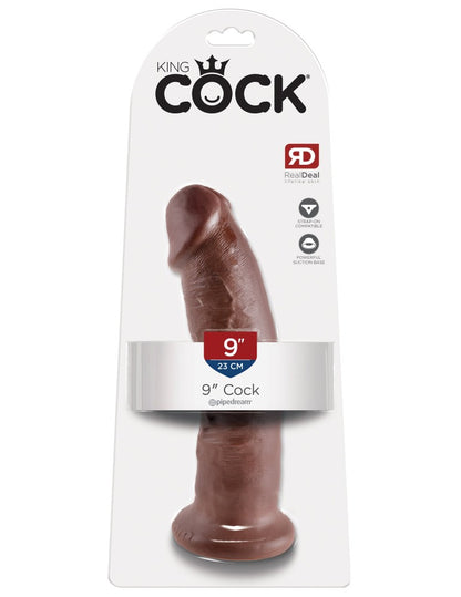 PIPEDREAM - KING COCK - 9" COCK  BROWN