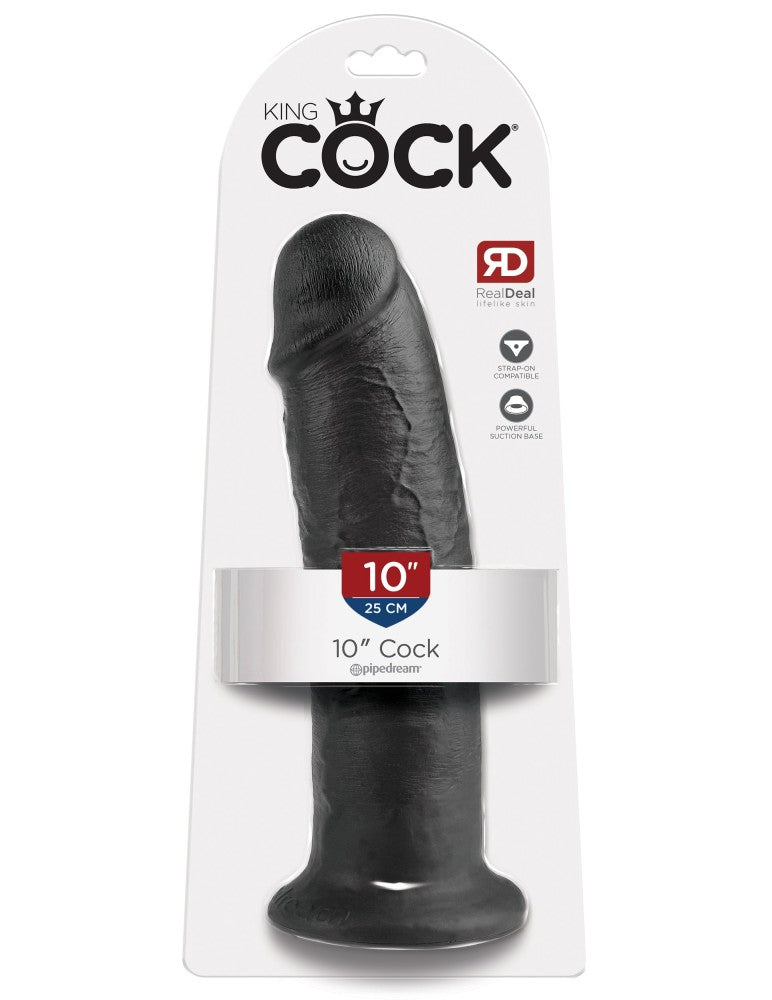 PIPEDREAM - KING COCK - 10" COCK  BLACK