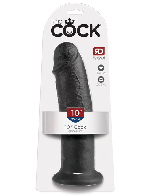 PIPEDREAM - KING COCK - 10" COCK  BLACK