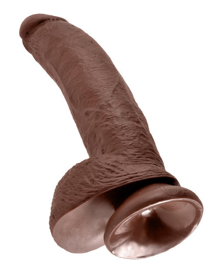PIPEDREAM - KING COCK - 9" COCK WITH BALLS  BROWN
